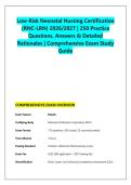 Low-Risk Neonatal Nursing Certification &NewLine;&lpar;RNC-LRN&rpar; 2026&sol;2027 &vert; 250 Practice &NewLine;Questions&comma; Answers & Detailed &NewLine;Rationales &vert; Comprehensive Exam Study &NewLine;Guide 