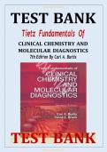 TEST BANK&NewLine;Tietz Fundamentals Of&NewLine;CLINICAL CHEMISTRY AND MOLECULAR DIAGNOSTICS&NewLine;7th Edition By Carl A&period; Burtis&NewLine;