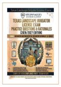Texas Landscape Irrigator License Exam &vert; 200 Practice Questions & Rationales &vert; 2026&sol;2027 Edition