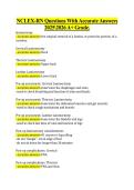 NCLEX-RN Questions With Accurate Answers &NewLine;20252026 A&plus; Grade&period; 
