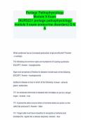 Portage Pathophysiology&NewLine;Module 9 Exam&NewLine;&lpar;NURS231 portage pathophysiology&NewLine;module 9 exam endocrine disorders&rpar; Q &&NewLine;A
