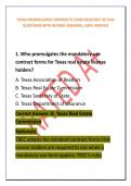 Texas Promulgated Contracts Exam 2026&sol;2027 Actual Questions with Revised Answers&comma; 100&percnt; Verified