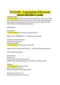 NCLEX-RN &ndash; Exam Questions With Accurate &NewLine;Answers 20252026 A&plus; Grade&period; 