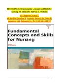 Test Bank For Fundamental Concepts and Skills for Nursing 7th Edition by Patricia A&period; Williams Chapter 1- 41 Complete Guide&vert; With Rationales &vert; Revised Edition&vert; &vert; A&plus;&vert;