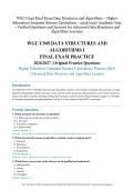 WGU C949 Final Exam Data Structures and Algorithms &ndash; Higher Education Computer Science Curriculum &ndash; 2026&sol;2027 Academic Year &ndash; Verified Questions and Answers for Advanced Data Structures and Algorithms Learners&NewLine;