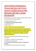 ATLS Perfusion Monitoring in &NewLine;Trauma Questions And Correct &NewLine;Answers &lpar;Verified Answers&rpar; Plus &NewLine;Rationales 2026 Q&A &vert; Instant &NewLine;Download Pdf