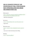 NUR 631 ADVANCED PHYSIOLOGY AND PATHOPHYSIOLOGY FINAL CORE INTEGRATED