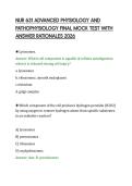 NUR 631 ADVANCED PHYSIOLOGY AND PATHOPHYSIOLOGY FINAL MOCK TEST WITH