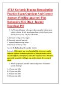 ATLS Geriatric Trauma Resuscitation &NewLine;Practice Exam Questions And Correct &NewLine;Answers &lpar;Verified Answers&rpar; Plus &NewLine;Rationales 2026 Q&A &vert; Instant &NewLine;Download Pdf