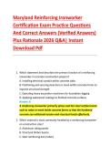 Maryland Reinforcing Ironworker &NewLine;Certification Exam Practice Questions &NewLine;And Correct Answers &lpar;Verified Answers&rpar; &NewLine;Plus Rationale 2026 Q&A&vert; Instant &NewLine;Download Pdf 