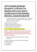 ATLS Traumatic Hematoma &NewLine;Recognition Certification Test&NewLine;Questions And Correct Answers &NewLine;&lpar;Verified Answers&rpar; Plus Rationales &NewLine;2026 Q&A &vert; Instant Download Pdf