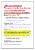 ATLS Intracranial Injury &NewLine;Management Practice Exam Questions &NewLine;And Correct Answers &lpar;Verified &NewLine;Answers&rpar; Plus Rationales 2026 Q&A &vert; &NewLine;Instant Download Pdf