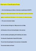 Derivative Classification Examination Study Guide &vert; Questions and Answers
