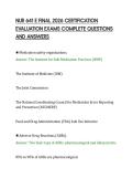 NUR 641 E FINAL 2026 CERTIFICATION EVALUATION EXAMS COMPLETE QUESTIONS AND