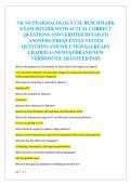 NR 341 PHARMACOLOGY CJE BENCHMARK EXAM 2025&sol;2026 WITH ACTUAL CORRECT QUESTIONS AND VERIFIED DETAILED ANSWERS &vert;FREQUENTLY TESTED QUESTIONS AND SOLUTIONS&vert;ALREADY GRADED A&plus;&vert;NEWEST&vert;BRAND NEW VERSION&excl;&excl;&vert;GUARANTEED PASS