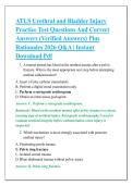 ATLS Urethral and Bladder Injury &NewLine;Practice Test Questions And Correct &NewLine;Answers &lpar;Verified Answers&rpar; Plus &NewLine;Rationales 2026 Q&A &vert; Instant &NewLine;Download Pdf