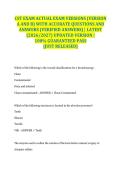 CST EXAM ACTUAL EXAM VERSIONS &lpar;VERSION A AND B&rpar; WITH ACCURATE QUESTIONS AND ANSWERS &lpar;VERIFIED ANSWERS&rpar; &vert; LATEST &lpar;2026&sol;2027&rpar; UPDATED VERSION &vert; 100&percnt; GUARANTEED PASS &lbrace;JUST RELEASED&rcub;