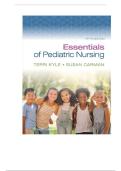 TEST BANK FOR Essentials of Pediatric Nursing Fifth&comma; North American Edition by TERRI KYLE&comma; SUSAN CARMAN &lpar;Author&rpar; ISBN&colon; 9781975236168 COMPLETE GUIDE 100 &percnt; VERIFIED A&plus; GRADE ASSURED &excl;&excl;&excl; LATEST UPDATE &excl;&excl;&excl;&excl;