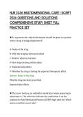 NUR 2356 MULTIDIMENSIONAL CARE I SCRIPT 2026 QUESTIONS AND SOLUTIONS