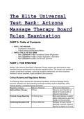 &lbrack;2026&sol;2027&rsqb; S-Tier Arizona State Board of Massage Therapy Rules Examination &vert; Elite Question Test Bank & Mentor Analysis