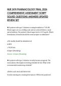NUR 2474 PHARMACOLOGY FINAL 2026 COMPREHENSIVE ASSESSMENT SCRIPT SOLVED