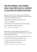 NUR 2513 MATERNAL CHILD NURSING EXAM 1 EXAM PREP 2026 FULL QUESTION COLLECTION