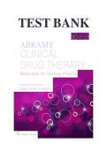 Test Bank for Abrams' Clinical Drug Therapy&colon; Rationales for Nursing Practice&comma; 12th Edition by Geralyn Frandsen & Sandra Smith Pennington &ndash; Complete Chapters 1&ndash;61 with 500&plus; Verified NCLEX-Style Questions&comma; Answers & Detailed Rationales for Nursing Ph
