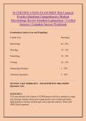 M CERTIFICATION EXAM PREP 2026 Updated &NewLine;Practice Questions Comprehensive Medical &NewLine;Microbiology Review Detailed Explanations &vert; Verified &NewLine;Answers &vert; Complete Success Workbook 