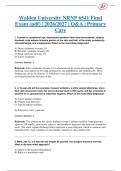 Walden University NRNP 6541 Final Exam 2026&sol;2027 &vert; Primary Care &vert; Questions&comma; Correct Answers & Detailed Rationales &vert; Study Guide