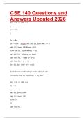 CSE 140 Questions and Answers Updated 2026