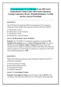 Cytotechnologist CT Certification Exam 2026 Latest &NewLine;Comprehensive Study Guide with Practice Questions&comma; &NewLine;Cytology Laboratory Review&comma; Detailed Rationales&comma; Verified &NewLine;Answers&comma; Success Workbook 