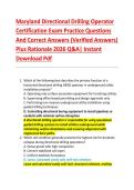 Maryland Directional Drilling Operator &NewLine;Certification Exam Practice Questions &NewLine;And Correct Answers &lpar;Verified Answers&rpar; &NewLine;Plus Rationale 2026 Q&A&vert; Instant &NewLine;Download Pdf 