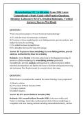 Histotechnician HT Certification Exam 2026 Latest &NewLine;Comprehensive Study Guide with Practice Questions&comma; &NewLine;Histology Laboratory Review&comma; Detailed Rationales&comma; Verified &NewLine;Answers&comma; Success Workbook 