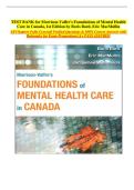 Morrison-Valfre&rsquo;s Foundations of Mental Health Care in Canada 1st Edition Test Bank by Bard & MacMullin &vert; Complete Questions and Answers