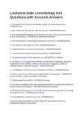 Louisiana state cosmetology test Questions with Accurate Answers&NewLine;&NewLine;