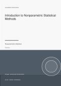 Introduction to Nonparametric Statistical Methods&NewLine;