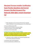 Maryland Terrazzo Installer Certification &NewLine;Exam Practice Questions And Correct &NewLine;Answers &lpar;Verified Answers&rpar; Plus &NewLine;Rationale 2026 Q&A&vert; Instant Download &NewLine;Pdf 