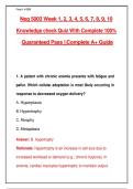 NSG 5003 Knowledge Check Quiz Weeks 1&ndash;10 2026&sol;2027 &vert; Complete Questions & Verified Answers &vert; Comprehensive A&plus; Study Guide &vert; Latest Update