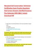 Maryland Soil Conservation Technician &NewLine;Certification Exam Practice Questions &NewLine;And Correct Answers &lpar;Verified Answers&rpar; &NewLine;Plus Rationale 2026 Q&A&vert; Instant &NewLine;Download Pdf 