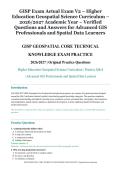 GISP Exam Actual Exam V2 &ndash; Higher &NewLine;Education Geospatial Science Curriculum &ndash; &NewLine;2026&sol;2027 Academic Year &ndash; Verified &NewLine;Questions and Answers for Advanced GIS &NewLine;Professionals and Spatial Data Learners 