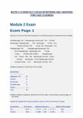 Bundled&colon; Portage Learning MATH 110 Exam Questions And Verified Answers - Latest Update &sol; MATH110 Introduction to Statistics