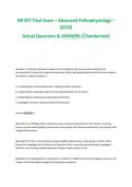 NR 507 Final Exam &ndash; Advanced Pathophysiology &ndash;&NewLine;&lpar;2026&rpar;&NewLine;Actual Questions & ANSWERs &lpar;Chamberlain&rpar;