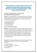 Certified Respiratory Therapist &lpar;CRT&rpar; Exam 2026 Latest &NewLine;Comprehensive Study Guide with Practice Questions&comma; &NewLine;Respiratory Care Review&comma; Detailed Rationales&comma; Verified &NewLine;Answers&comma; Success Workbook