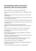 Cosmetology written test practice Questions with Accurate Answers&NewLine;&NewLine;