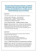 Hazardous Drug Management Pharmacy Technician &NewLine;Certification 2026 Latest Study Guide with Practice &NewLine;Questions&comma; Safe Handling Review&comma; Verified Answers&comma; &NewLine;Detailed Rationales&comma; Success Workbook