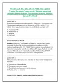 PHARMACY BILLING EXAM PREP 2026 Updated &NewLine;Practice Questions Comprehensive Reimbursement and &NewLine;Insurance Review Detailed Explanations &vert; Verified Answers &vert; &NewLine;Success Workbook 