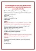 ATI Pharmacology Proctored Exam &ndash; Actual Questions with Detailed Clinical Rationales &lpar;300&plus; questions and answers with rationales&rpar; 
