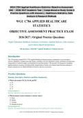 WGU C784 Applied Healthcare Statistics Objective Assessment &lpar;OA&rpar; &ndash; 2026&sol;2027 Academic Year &vert; Comprehensive Study Guide & Practice Questions with Answers &vert; Healthcare Statistics&comma; Data Analysis & Research Methods