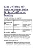 2026&sol;2027 Michigan State Brakes Certification &lpar;Category F&rpar; S-Tier Mastery Test Bank &vert;  Elite Diagnostic & MVSRA Scenarios