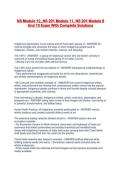 NS Module 12&comma; NS 201 Module 11&comma; NS 201 Module 9 And 10 Exam With Complete Solutions
